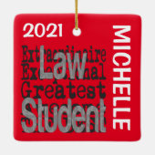 Wettelijke Student Extraordinaire CUSTOM Keramisch Ornament (Achterkant)