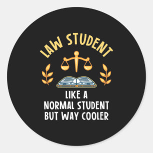 Wettelijke studenten zijn koeler ronde sticker