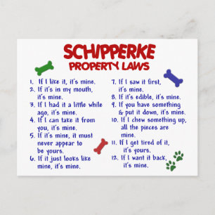 Wetten 2 van het Bezit SCHIPPERKE Briefkaart