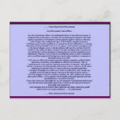 WETTENDHEIDSCODE VOOR ETHICA'S BRIEFKAART (Voorkant)