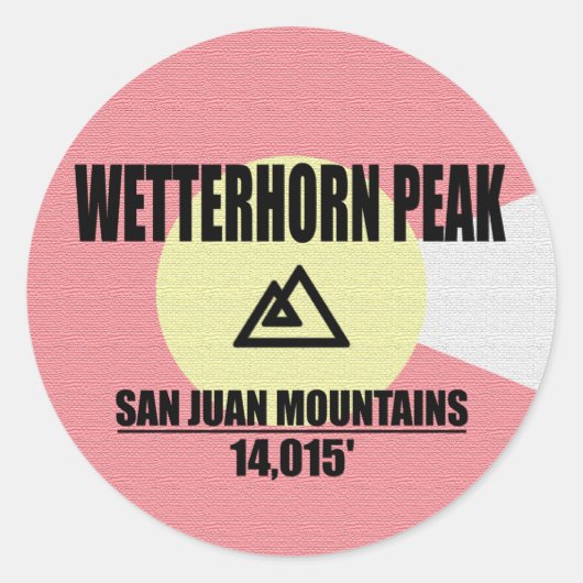 Wetterhorn Peak Ronde Sticker (Voorkant)