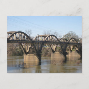Wetumpka Brug Alabama Rivierfront Fotografie Briefkaart