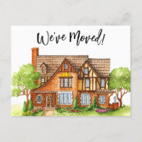 Weve Moved Cottage Moving Faire-part Carte postale