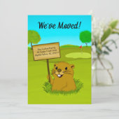 We've Moved Gopher on Golf Course Announcement Aankondiging (Staand voorkant)