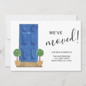 We've Moved New Address Blue Door  Aankondiging (Voorkant)