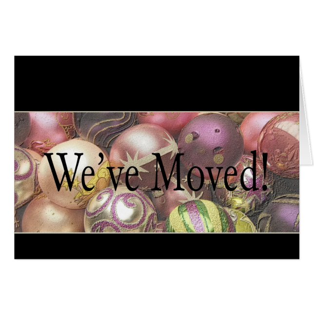 We've Moved - New Address Christmas Card (Voorkant Horizontaal)