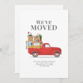 Weve Moved Red Truck Moving Faire-part (Devant / Derrière)
