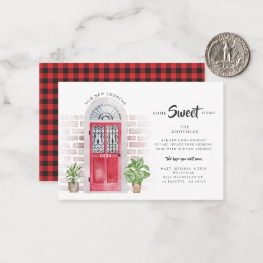 Weve Moved Rustic Moving Budget Faire-part (Devant/Arrière en situation)