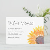 We've Moved Sunflower Verhuizing Aankondiging (Staand voorkant)