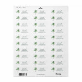 We've Moved Tropical Palm Tree Return Address Etiket (Full Sheet)