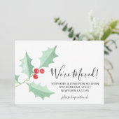 We've Moved Watercolor Holly Aankondiging (Staand voorkant)