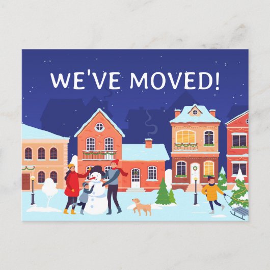 We've Moved Winter New Home Change of Address Aankondigingskaart (Voorkant)