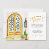 Weve Moved Yellow Deuraankondiging Kaart (Voorkant)