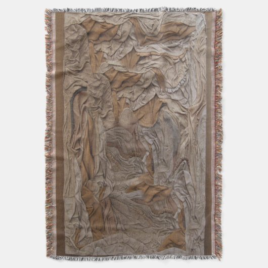 Weven deken gooien in een lederen textuur! (Voorkant Verticaal)