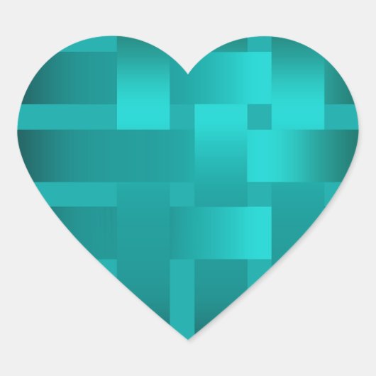 Weven, linten hart sticker (Voorkant)