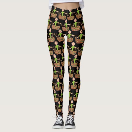 Weven van mandje leggings (Voorkant)