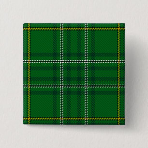 Wexford County Irish Tartan Vierkante Button 5,1 Cm