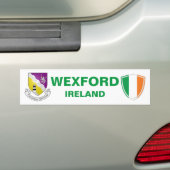 Wexford Ireland Crest en Irish Flag Bumpersticker (Op auto)