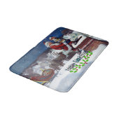 Weyeth - Santa Delivering Books for Kerstmis Badmat (Gekanteld)