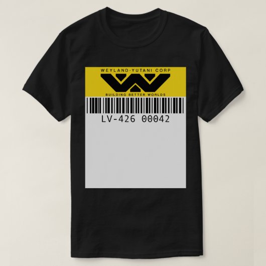 Weyland Yutani Asset tag TShirt (Design devant)