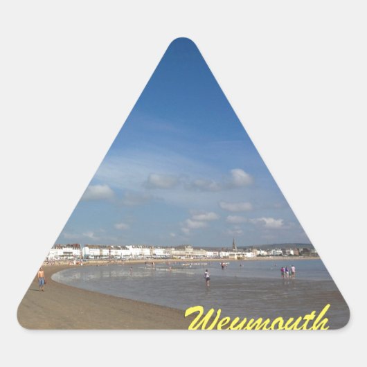 Weymouth Beach Driehoek Sticker (Voorkant)
