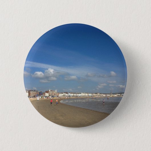 Weymouth Beach Ronde Button 5,7 Cm (Voorkant)