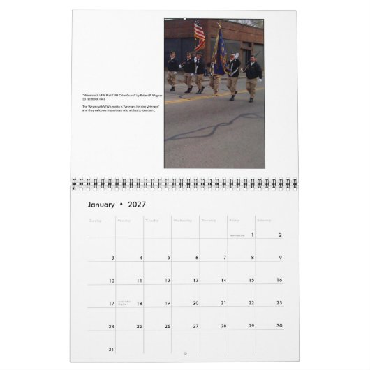 Weymouth, calendrier 2014 de ville de mA (Jan 2027)