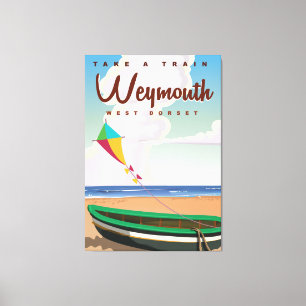 Weymouth England vakantiereisposter Canvas Afdruk