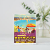 Weymouth England vintage Briefkaart (Staand voorkant)