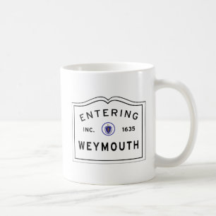 Weymouth welkomstteken invoeren koffiemok