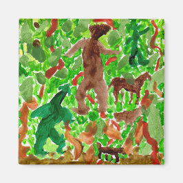 Wezens in de diepe bosmagneet magneet