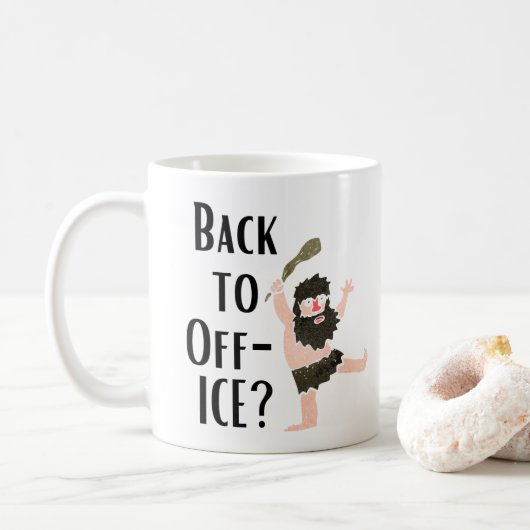 WFH Caveman Coffee Mok ZIE BEIDE ZIJDEN (Met donut)