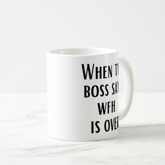 WFH Caveman Coffee Mok ZIE BEIDE ZIJDEN (Voorkant rechts)