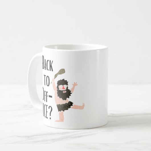 WFH Caveman Coffee Mok ZIE BEIDE ZIJDEN (Voorkant links)