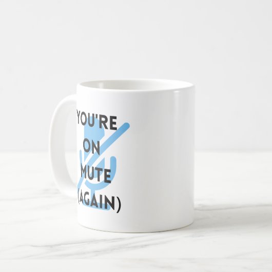WFH on Mute Coffee Mok ZIE BEIDE ZIJDEN (Voorkant links)