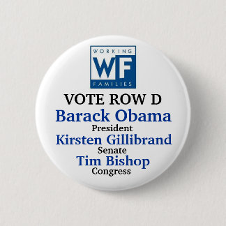 WFP voor Obama Gillibrand en bisschop Ronde Button 5,7 Cm