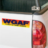 WGAF (die een F**K geeft) Bumpersticker (Op Truck)