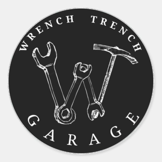 WGT Zwarte logo Sticker (Voorkant)