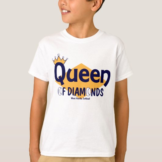 WH Softball Queen of Diamonds T-shirt (Voorkant)