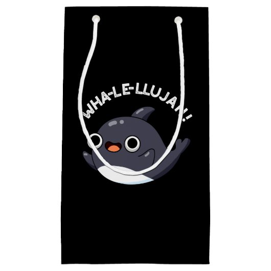 Wha-le-lujah Funny Orka Walvis Pun Dark BG Klein Cadeauzakje (Voorkant)