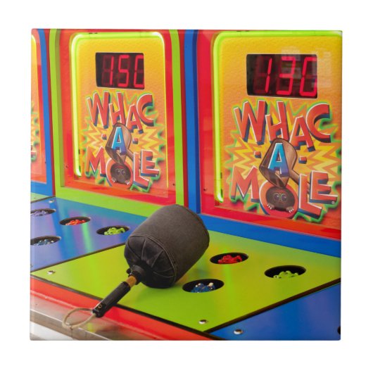Whac A Mole Arcade Game Tegeltje (Voorkant)