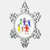Whack-A-Do Tin Sneeuwvlok Ornament (Rechts)