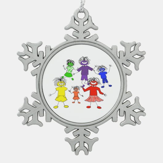 Whack-A-Do Tin Sneeuwvlok Ornament (Voorkant)