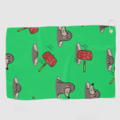 Whack-A-Mole Pattern Golfhanddoek (Horizontaal)