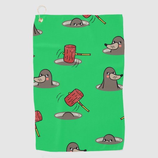 Whack-A-Mole Pattern Golfhanddoek (Voorkant)