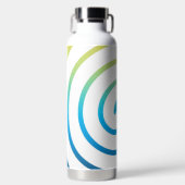 Whaite spiraal kleur achtergrond waterfles (Voorkant)