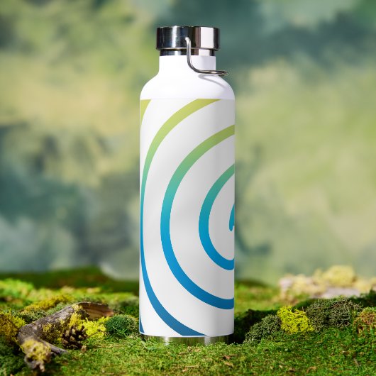 Whaite spiraal kleur achtergrond waterfles (Buiten (Gedraaid) )