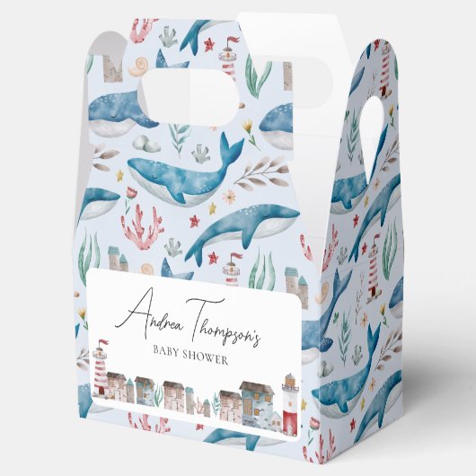 Whale Ahoy Het is een Boy Baby shower Bedankdoosjes (Geopend)