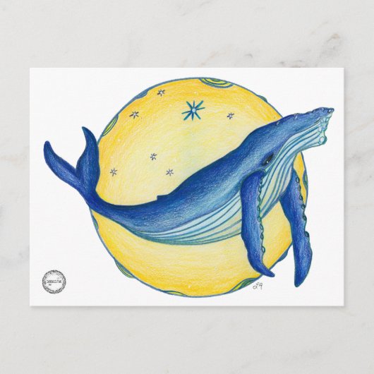 Whale Art, Sirian Starseed, Briefkaart voor walvis (Voorkant)