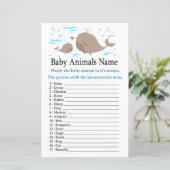 Whale Baby Animals Name Game (Staand voorkant)